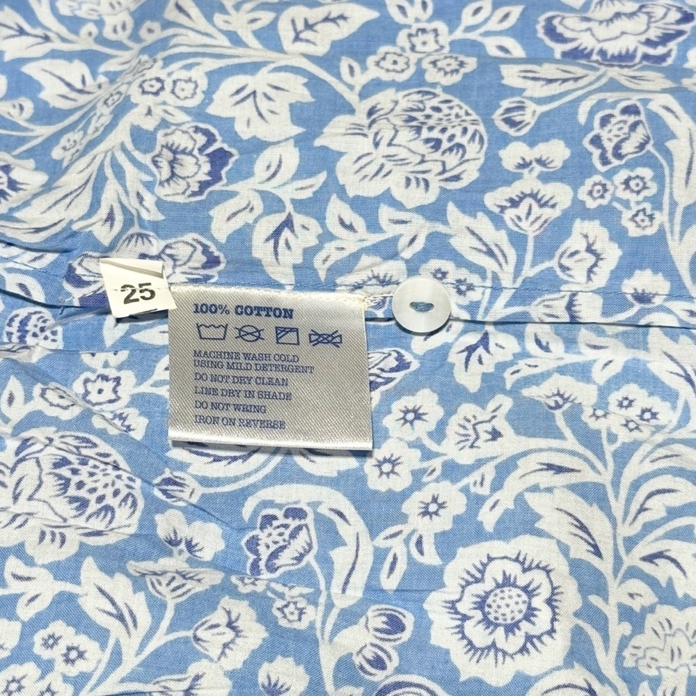 NWT Pink City Prints Isabel Dress S Ornate Sky Blue Cotton Smocked Midi - Picture 8 of 12